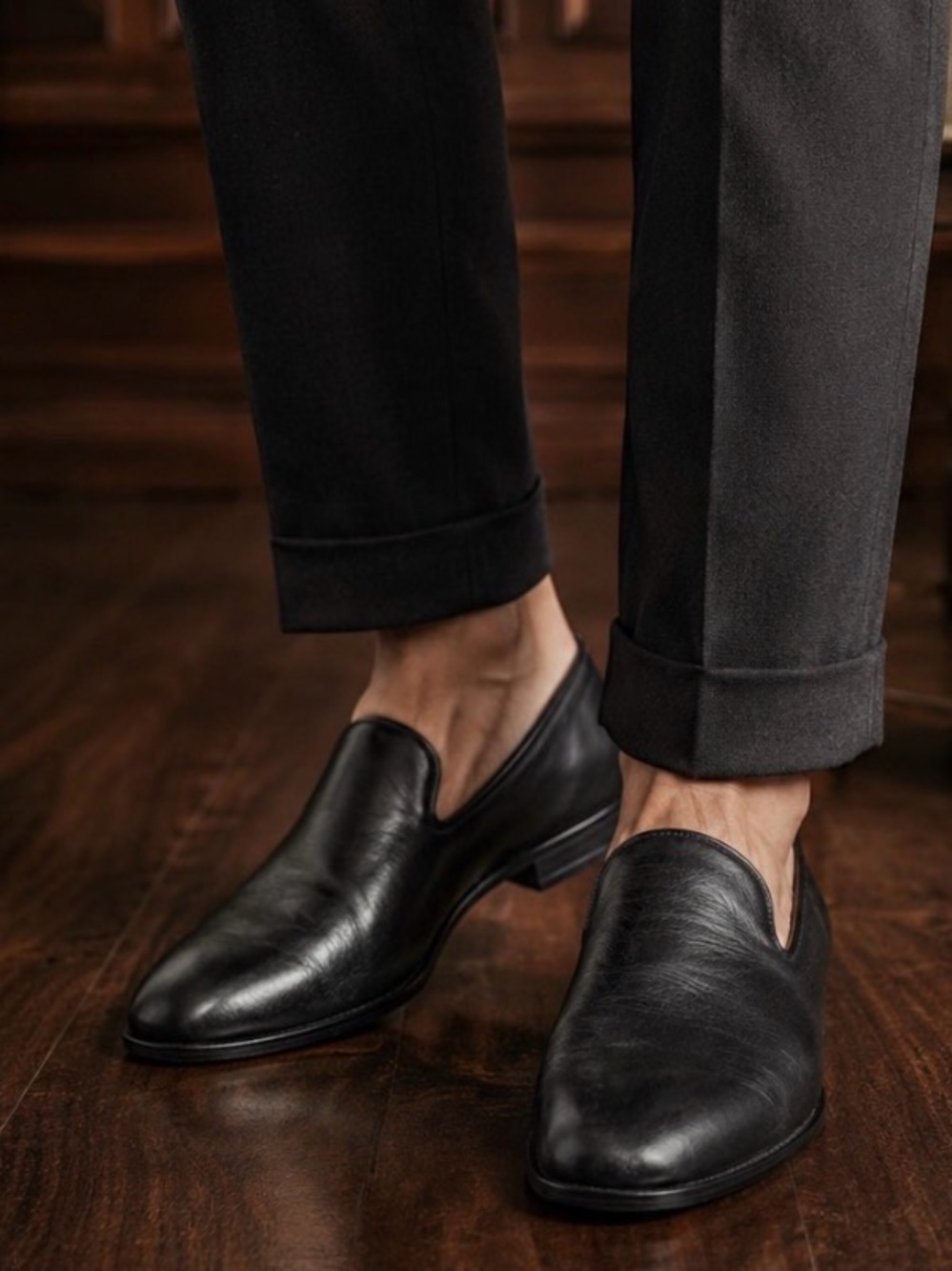 Vintage Bragano Cole Haan Italy Men’s Black Calfskin Leather Dress Loafer Sz 10